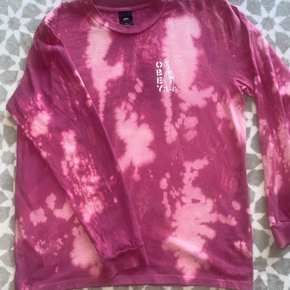 OBEY Pink/Purple Tie-Dye Long Sleeve